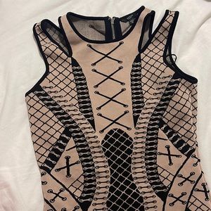 Guess Black/tan Bodycon Dress size M